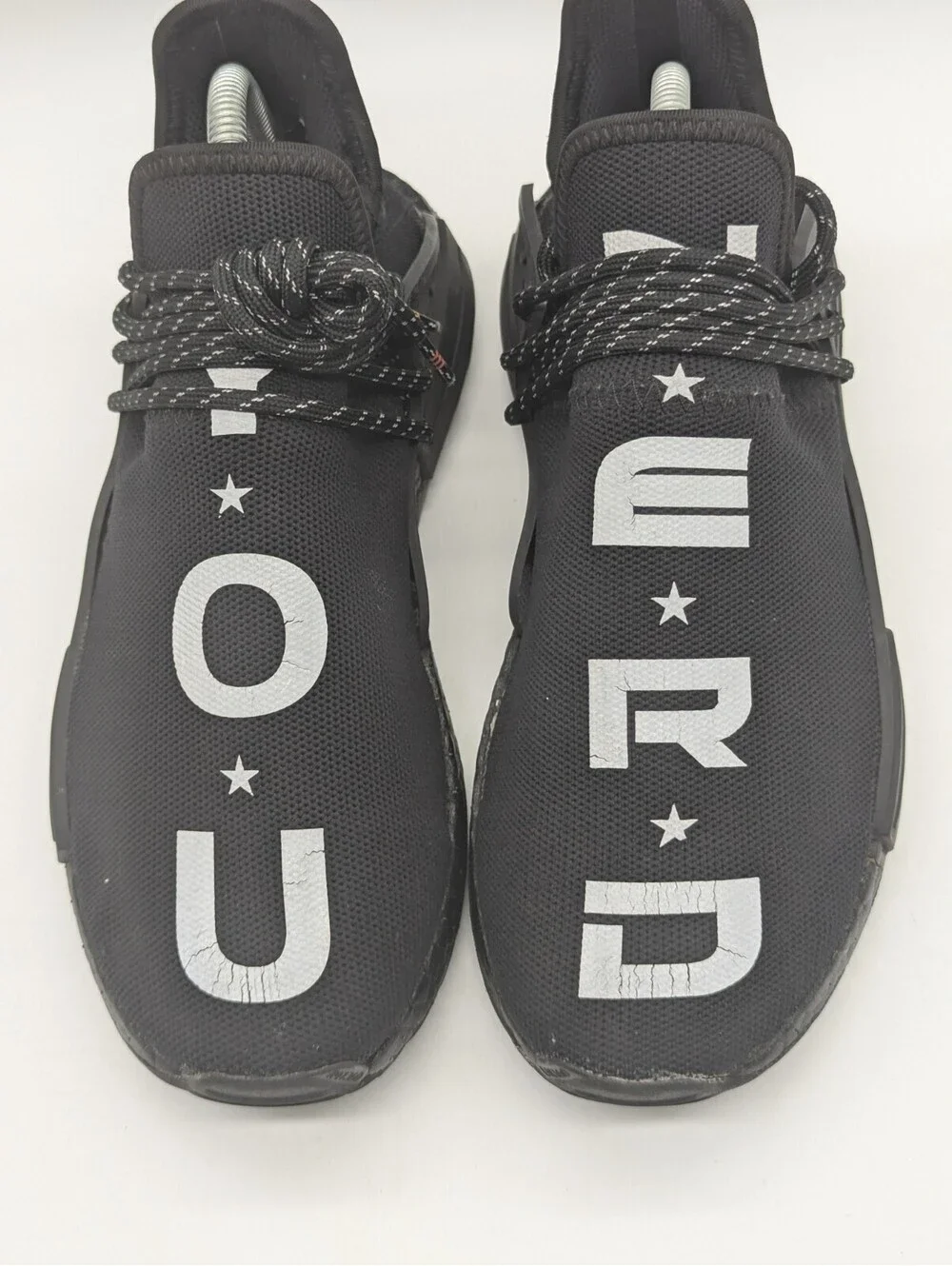 Mens Size 8 Adidas Pharrell Williams YOU NERD BB7603 Human Race NMD Black White